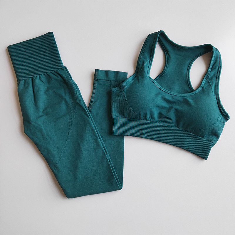 Net celebrity professional high-elastic gathered underwear women's quick-drying high-waisted running yoga pants training fitness clothes two-piece suit