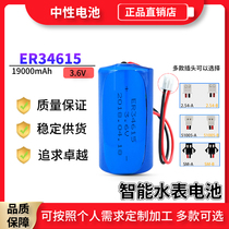 ER34615 intelligent water meter gas gas meter vortex flowmeter Internet of things 1 D type 3 6V lithium battery pack