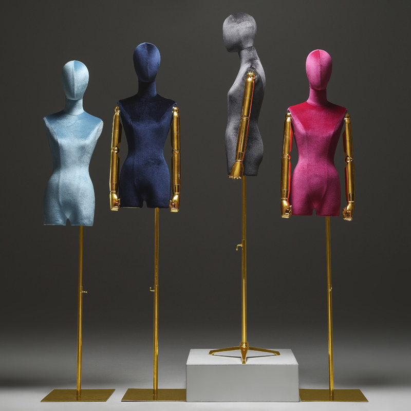 Golden arm color models clothing store high-end female models props Korean version of the fake women's clothing window display frame