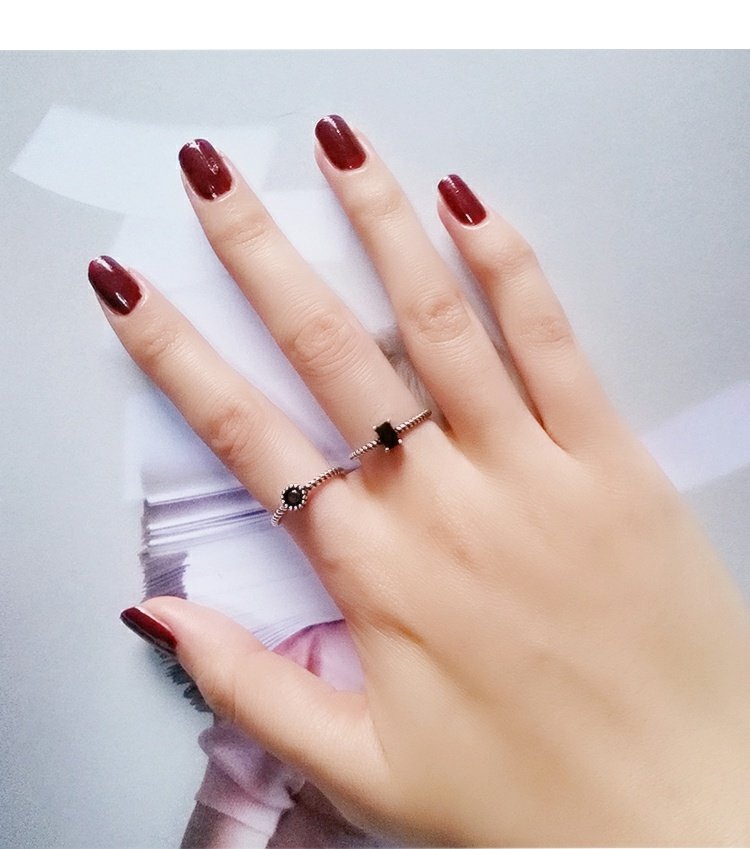 Mã não đỏ s925 sterling bạc ngày Hàn Quốc sáng tạo đơn giản hipster retro sinh viên hoang dã chỉ số nhẫn ngón tay nữ nhẫn bạc nam
