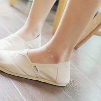 Nhật Bản Hàn Quốc đơn giản tươi ngọt phụ kiện quà tặng s925 sterling bạc thời trang đầy đủ kim cương zircon sao mặt trăng vòng chân nữ lắc chân vàng trắng