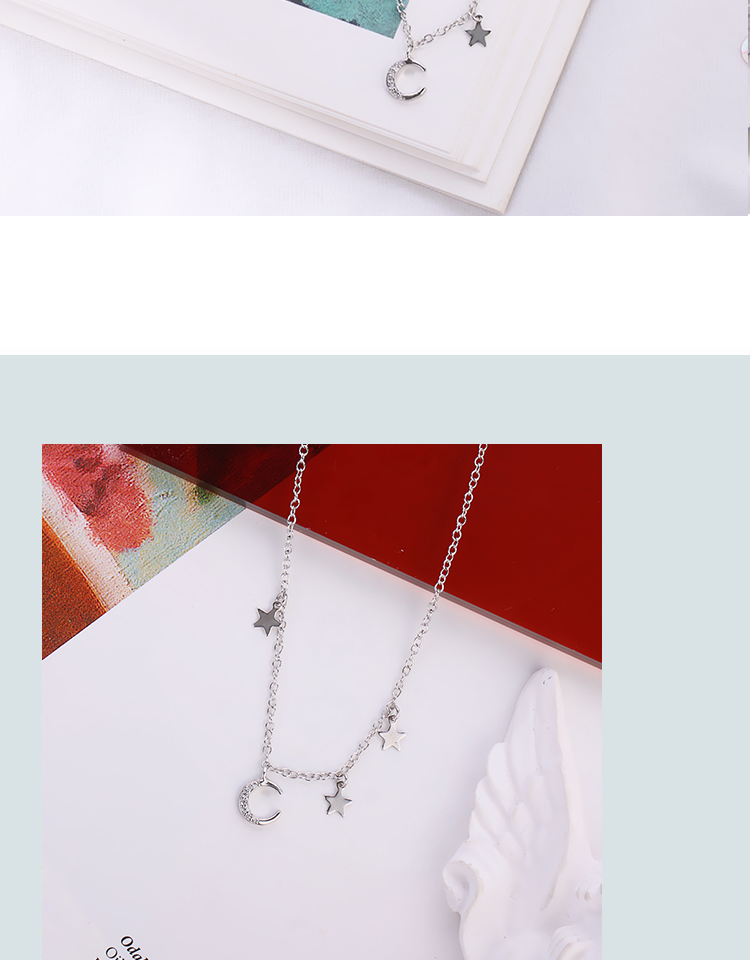 S925 sterling bạc vòng chân nữ phiên bản Hàn Quốc của sinh viên đơn giản Sen retro ngôi sao mặt trăng chuông tua chuỗi mắt cá chân gợi cảm lắc chân