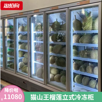 Vertical Freezer Musang King Durian Low Temperature Display Freezer Frozen Meat Frozen Double Door Freezer Commercial Refrigerator