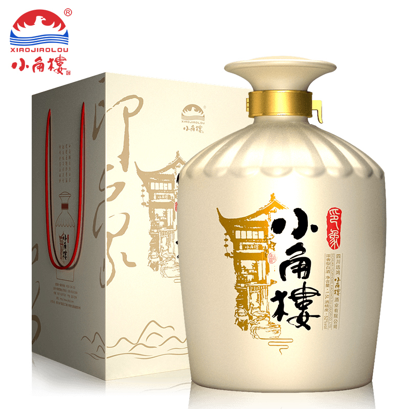 小角楼 52度浓香型印象山水1500ml大坛粮食酒礼盒装白酒