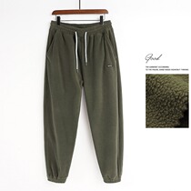 Home Daily ~ casual pants male autumn winter thickening plus suede pants loose big code men straight barrel pants