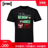 Спортивная летняя черная футболка, короткий рукав, круглый воротник