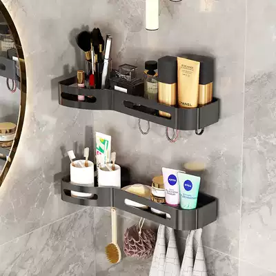 Toilet room bathroom storage wall-mounted non-perforated toilet corner bathroom bath and wash table triangle storage shelf