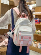 Anta pink simple lightweight small schoolbag Japanese style ins niche mini backpack forest style girl small backpack mom