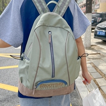 Anta American retro embroidered backpack for women 2024 new Korean ins blogger same style backpack for college students