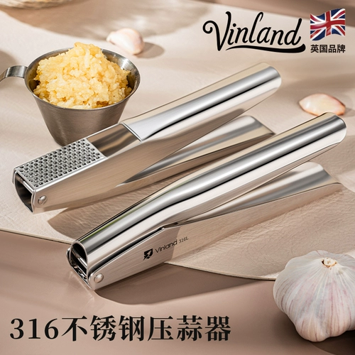 Британский 316 из нержавеющей стали чеснока нажатие артефакт Руководство по рубке чесночная паста чеснока чеснока на гриле -на гриле на гриле -инструмент 304