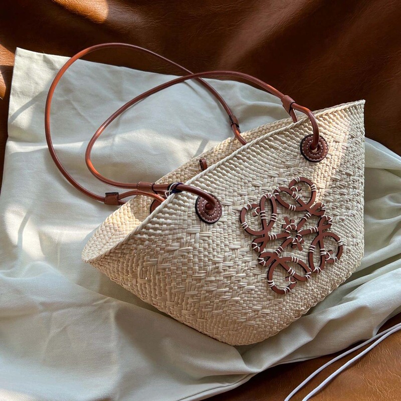 French-Style Straw Woven Bag for Women, Summer Handmade Basket Tote Bag, Large Capacity Handbag for Beach Vacation, Shoulder Bag
