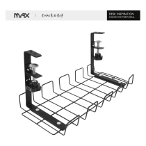 A punch-free plug-in board under the computer desk cable organizer box power data cable storage plug-in harness hidden organization