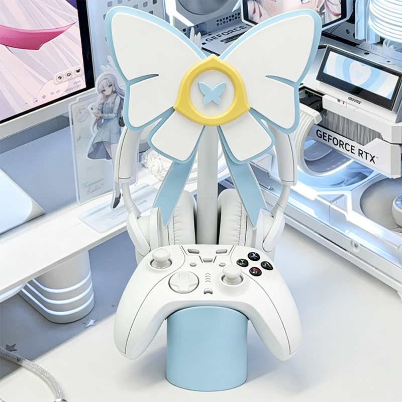 Knock Knock Berry Aivoli Dream Wings Headphone Stand Cute Headphone Storage Rack Gaming E-Sports Room Desk Accessory
