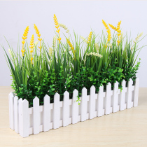Simulation flower set jewelry window decoration Living room home flower arrangement Small flowers corner blocking fence dry flower pot planting