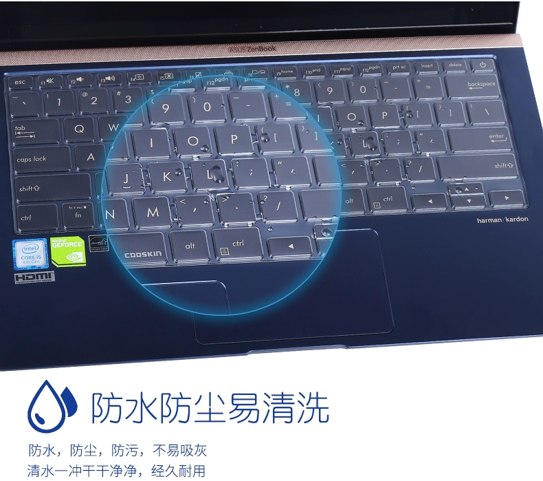 ASUS ASUS Ling Yao U máy tính xách tay 2 thế hệ phim bàn phím 14 inch U4300 máy tính 13.3 inch U3300 bảo hiểm đầy đủ ZenBook bảo vệ tấm che bụi phủ phim - Phụ kiện máy tính xách tay