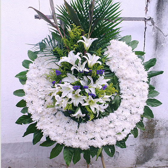 上海丧事祭奠白事花篮鲜花死人花圈追悼会哀悼葬礼龙华宝兴殡仪馆