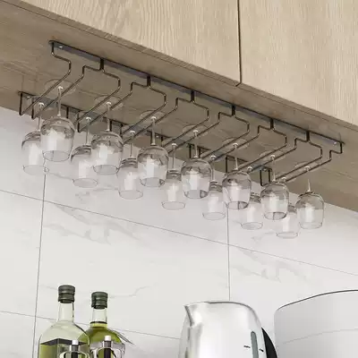 304 stainless steel cabinet wine cabinet decoration storage red wine cup holder hanging household tall cup holder upside down hanging cup holder