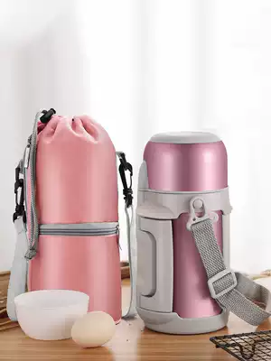 Thermos cup female portable large capacity cute kettle Primary school baby baby out of the children's outdoor 1000ml bottle