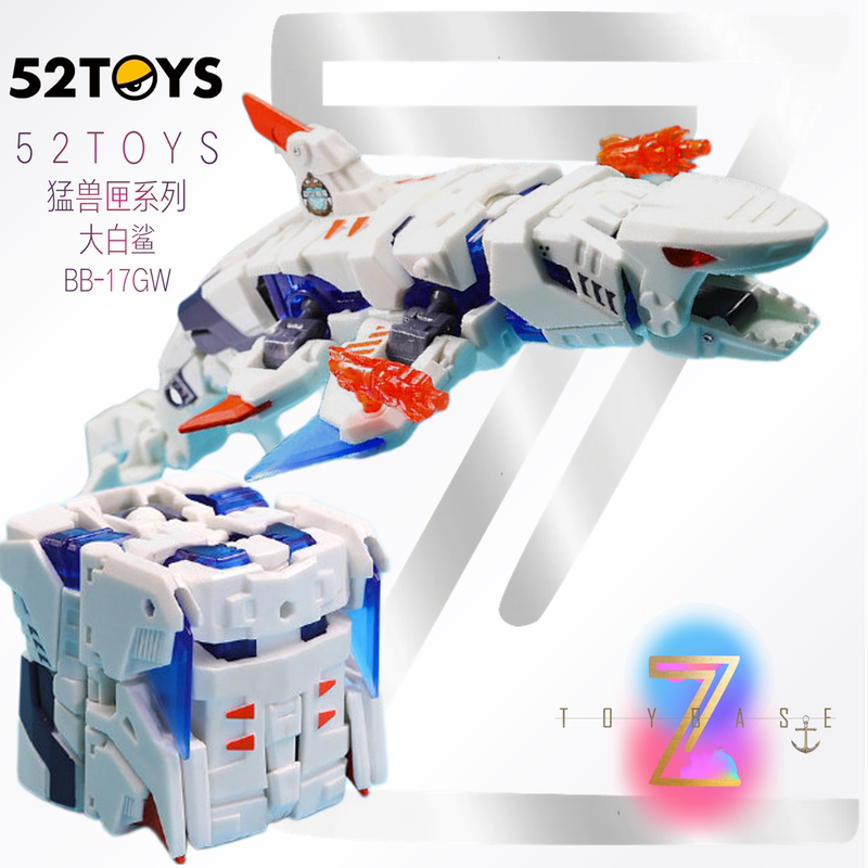 52Toys Beast Box Series Great White Shark Bb-17Gw Shark Animal Transformation Mecha Genuine in Stock
