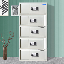  Confidential cabinet File cabinet File cabinet Safe double insurance password cabinet National treasure lock gray and white split five-section cabinet thickened