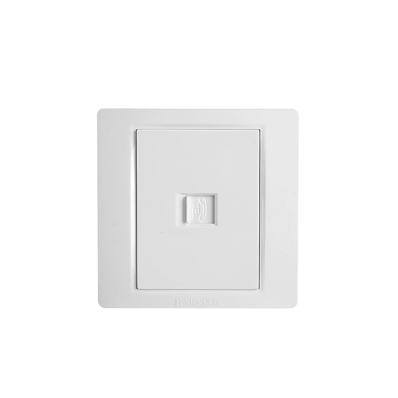 Fei sculpture 86 dark mounted phone socket one mouth panel household telephone line switch official wall