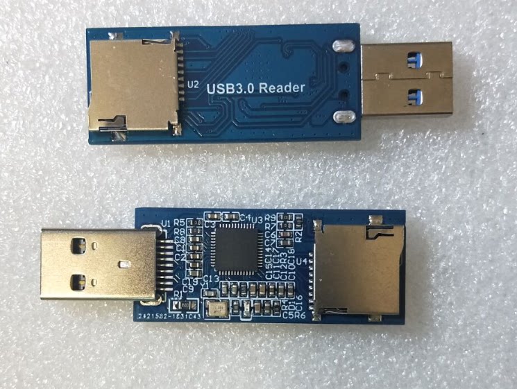 USB3 0 card reader GL3224 dual-card dual reading high speed stable SD TF card two in one support customization