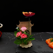 Catering Spurs swing trays decorated with flower and grass trays decorated with creative kitchen decorations Hotel Restaurant Mood Swings Pan Flowers