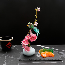 Hotel Disc Decoration Pendulum Disc Decoration Creative Decoration Dotted with flowers and grass Spurs body Lace Side Mood Seafood Pose-in-the-Dishes