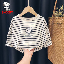 SNOOPY SNOOPY baby Korean long sleeve T-shirt boys and girls 2021 new autumn children Base shirt foreign style
