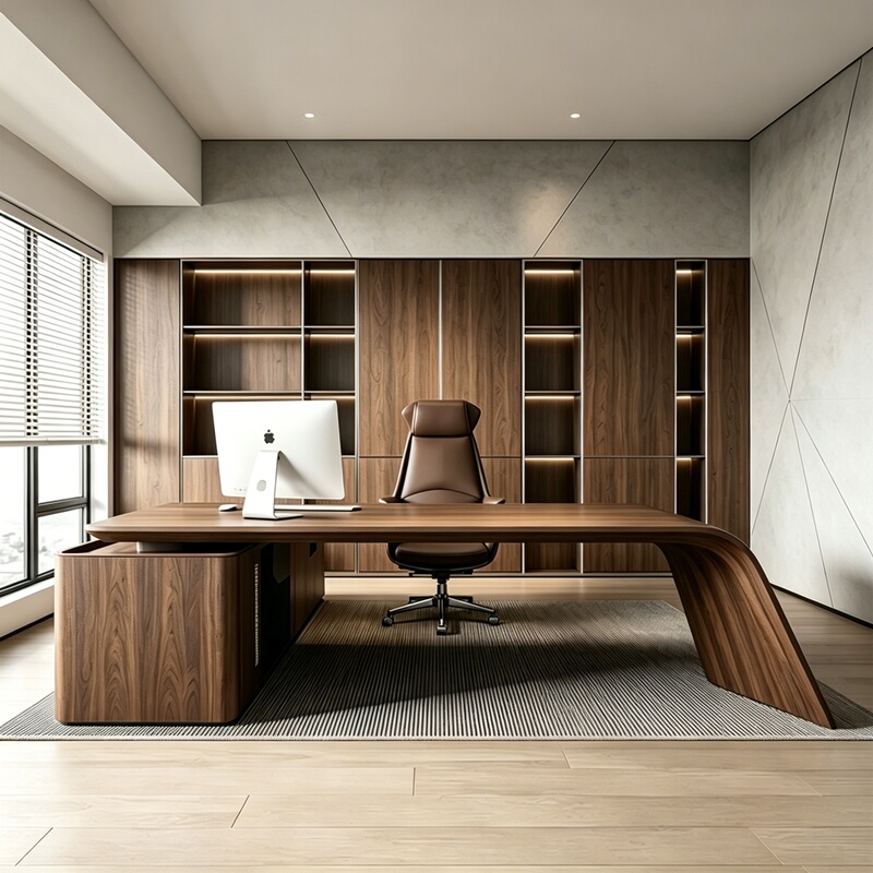Unique Design High-End Solid Wood Executive Desk Office Desk 2026 New Model Classy and Grand Executive Desk with Side Cabinet Unique Design High-End Solid Wood Executive Desk Office Desk 2026 New Model Classy and Grand Executive Desk with Side Cabinet
