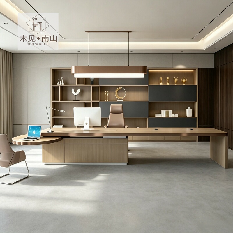 Light Luxury and High-End Feel, Large Extended Solid Wood Office Desk, Executive Desk, 2026 New Model, High-End Simple Modern Executive Desk Light Luxury and High-End Feel, Large Extended Solid Wood Office Desk, Executive Desk, 2026 New Model, High-End Simple Modern Executive Desk