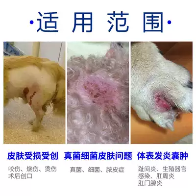 伤口消毒喷剂溃烂狗狗皮肤病真菌螨虫湿疹猫癣趾间炎肛门腺阴囊炎