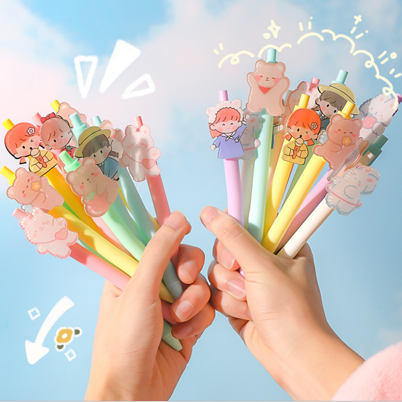 20 cute super cute cartoon by action Sexual Pen Teenage Girl Hearts Students Gift Event Prizes Han Edition Creative Gifts
