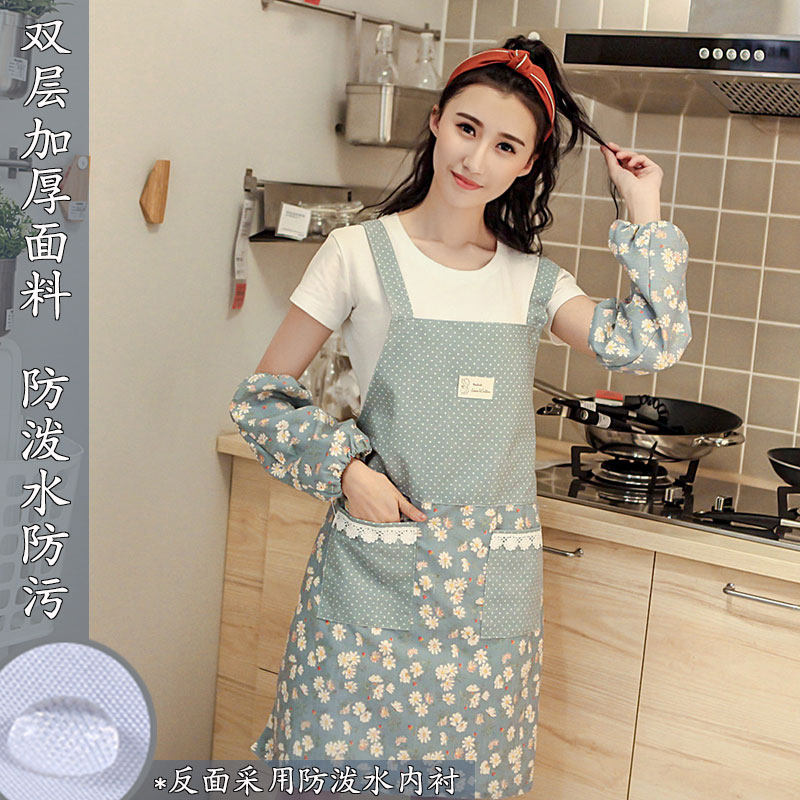 Waist sleeve apron Double shoulder strap style personality apron Creative fashion funny apron Cute apron cute sleeve