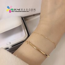 Japan direct mail StarJewelry towards the fifth night of Jiushiyuan in the same section 10K gold and silver bilayer bracelet