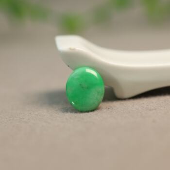 Burmese natural grade a jadeite oval egg-shaped ring face