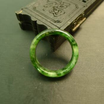 Yellow plus green natural grade a old jadeite ring