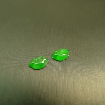 Ice full of green natural a-grade jade ruyi head
