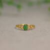 Myanmar natural grade A jadeite cabochon ring