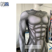 (NM Yumoyuan) new muscle suit filled with silk cotton and original painting cos suit