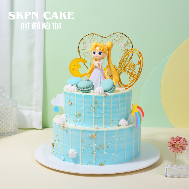 Always accompany you vibrato ins net red girl creative personality birthday cake shenzhen city delivery child girl
