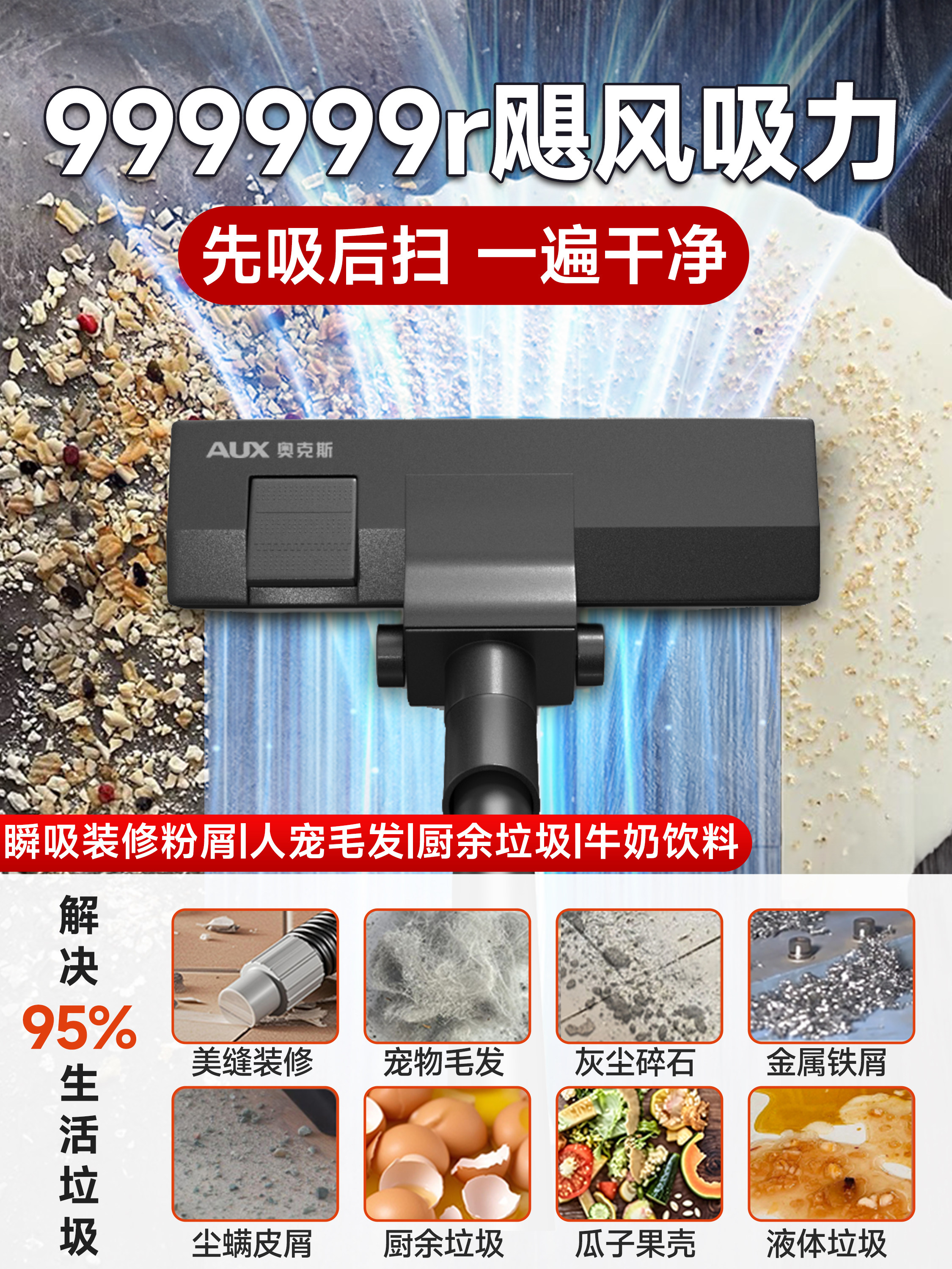 Oaks Industrial Vacuum Cleaner with High Suction Power for Cleaning, Dust Removal, and Carpet Cleaning