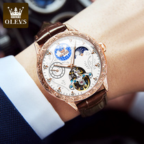 Swiss Romantic Watches Mens Watch Mens Official Web Hollowed-out Waterproof Business Fashion Luminous Full Automatic Machinery Watch