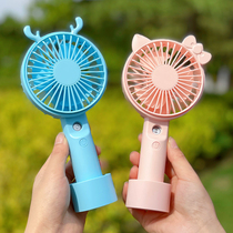 Net red handheld spray small fan portable usb rechargeable student cute hydrating small electric fan mini