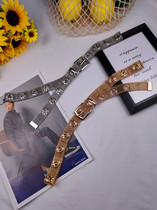Europe and the United States belt womens fashion wild metal chain belt decoration with skirt jeans dress cool ins wind