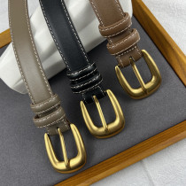 High-end small belt womens leather top layer cowhide belt waist decoration with skirt suit sweater jeans belt