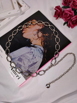French vintage chain belt Womens fashion wild metal thin waist chain accessories decorative matching skirt shirt ins