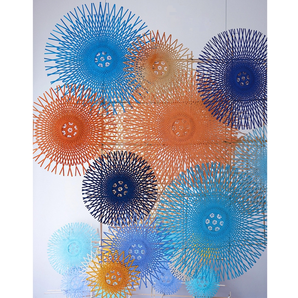 Intangible Cultural Heritage Handmade Bamboo Weaving Window Display Bed and Breakfast Hotel Entrance Wall Decoration Hanging Ornaments Wall Decorations Wall Hangings