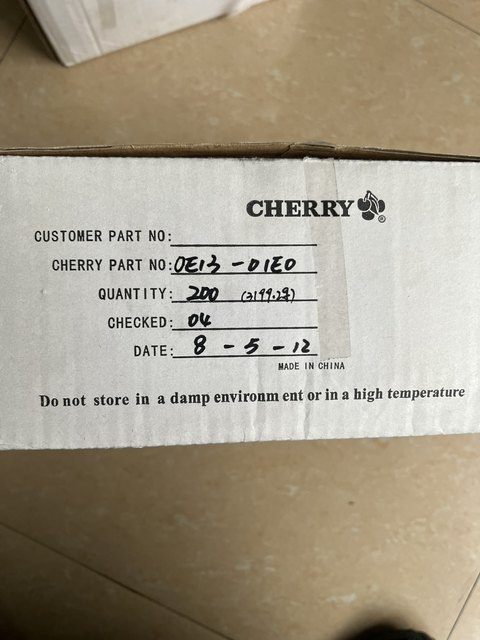 Cherry Cherry Micro Switch E13 2-Pin Normally Open, Press to Turn On, 15A250Vac, Brand New