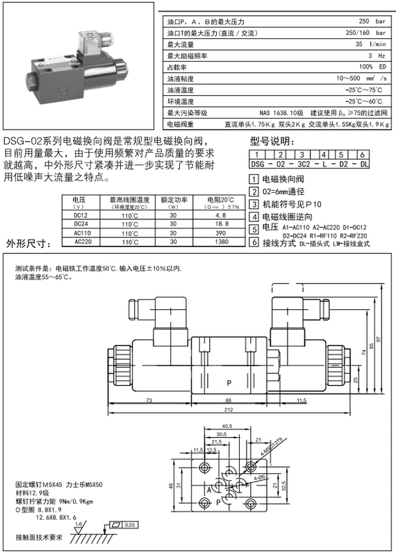 Van đảo chiều thủy lực SWETT DSG-03-3C2-DL-D24 A220 3C4 3C6 2B2 D2 van điện từ LW